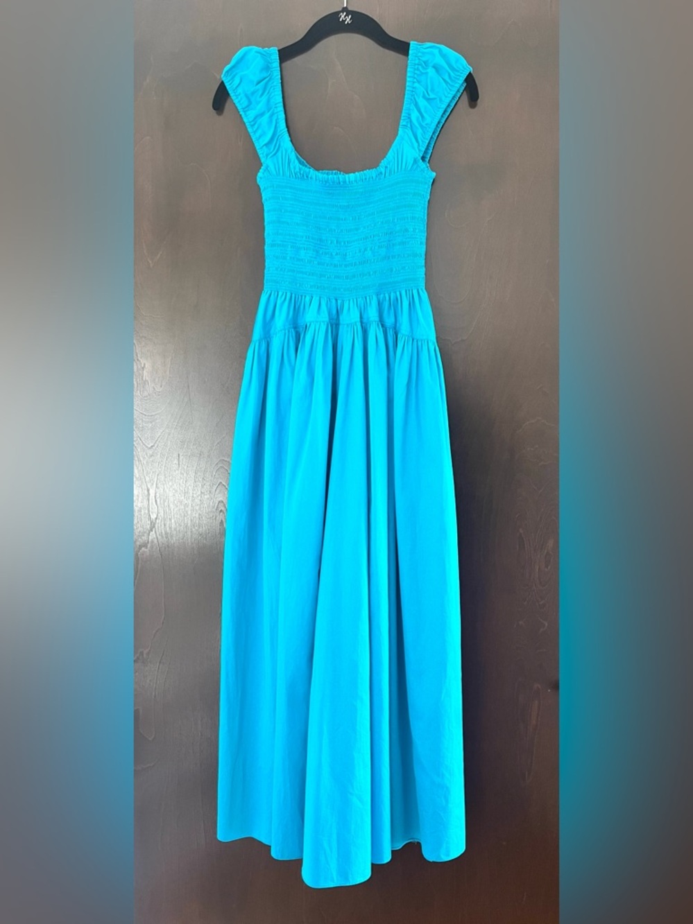 La Ligne Turquoise Smocked Dress